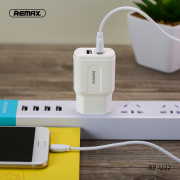 Снимка  на Домашно Зарядно COMBO Series, Комплект с Micro USB 1м. Кабел, USB 3.0 2.4A REMAX RP-U22m