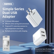 Снимка  на Домашно Зарядно JANE Series, 2x USB 3.0 2.1A, 21W REMAX RP-U35