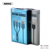 Снимка  на Кабел GITION Series, 3in1 - Micro USB, TYPE-C, Lightning, 2.8A, 1.2м. REMAX RC-131th