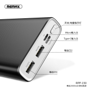 Снимка  на Преносима Батерия BODI Series, Li-Po, 20 000 mAh, 2x USB 3.0 2.1A REMAX RPP-150