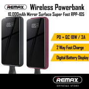 Снимка  на Преносима Батерия EXPLORE WIRELESS Series, Li-Po, 10 000 mAh, PD 18W + QC 3 REMAX RPP-105