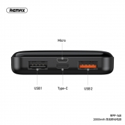 Снимка  на Преносима Батерия JANY Series, Li-Po, 20 000 mAh, 2x USB 3.0 2.1A REMAX RPP-148